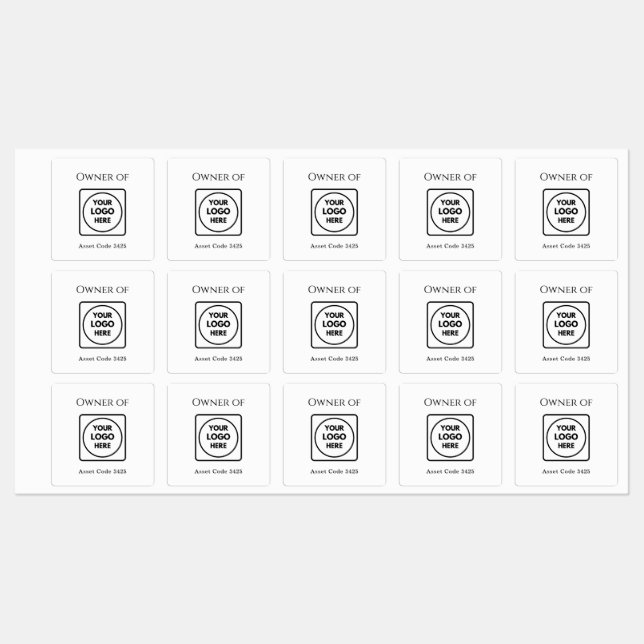Asset ID Logo | Property of Company Label (Sheet)