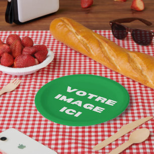 Assiette jetable - Votre image ici - personnalisée Paper Plate