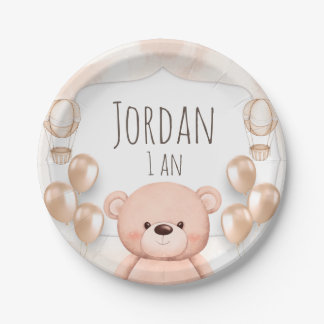 Assiettes En Carton Baby shower Teddy bear ours Paper Plate