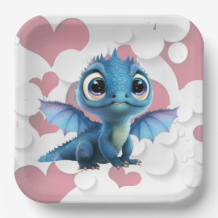 Assiettes en carton dragon paper plate