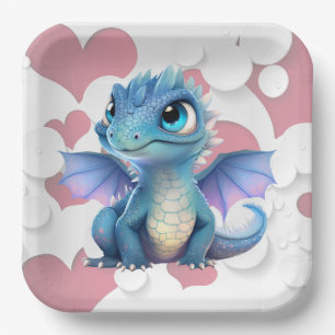 Assiettes en carton dragon paper plate