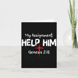 Assignment Help Genesis 2_18 Christian Faith Card