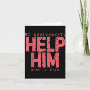 Assignment Help Genesis 2_18 Christian Faith Card