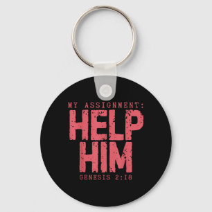 Assignment Help Genesis 2_18 Christian Faith Key Ring