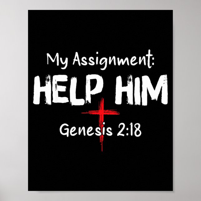 Assignment Help Genesis 2_18 Christian Faith Poster (Front)