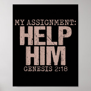 Assignment Help Genesis 2_18 Christian Faith Poster