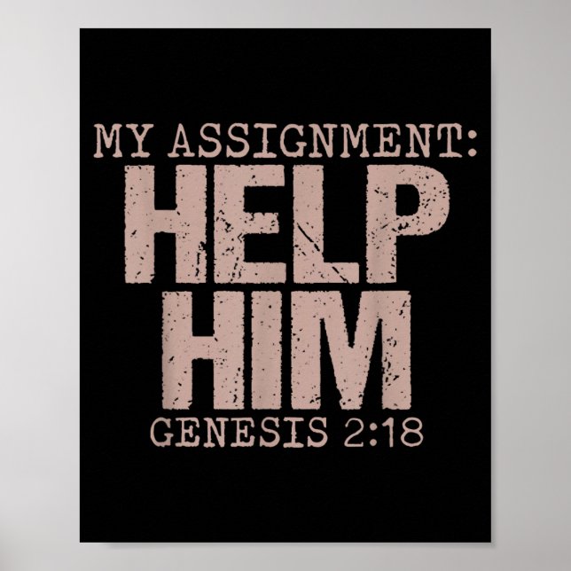 Assignment Help Genesis 2_18 Christian Faith Poster (Front)