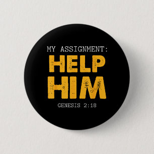 Assignment Lead and Help Christian Couple 6 Cm Round Badge