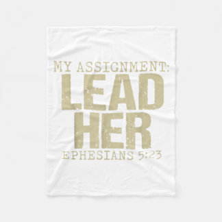 Assignment Lead Ephesians 5_23 Christian Faith Fleece Blanket