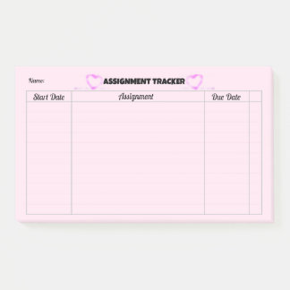Assignment Tracker Notepad
