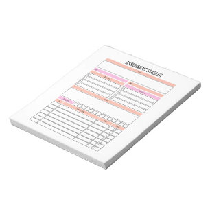 Assignment Tracker Planner Notepad