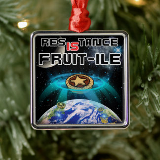 Assimilation of Earth's Mince Pies Metal Ornament