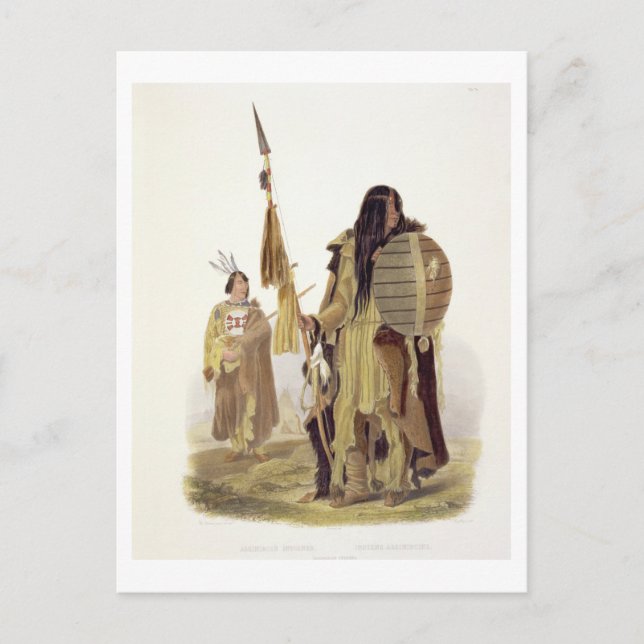 Assiniboin Indians, plate 32 from volume 2 of 'Tra Postcard (Front)