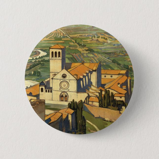 Assisi 6 Cm Round Badge (Front)