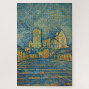 Assisi Basilica Cezanne Style Art Jigsaw Puzzle