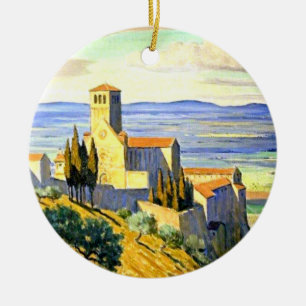 Assisi, Italy - fine art painting Ceramic Ornament