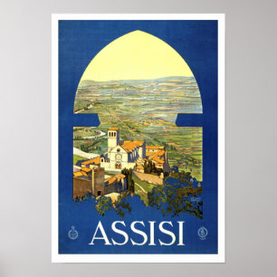Assisi Italy Vintage Poster