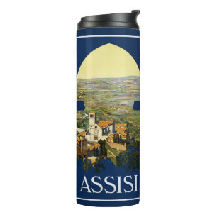 Assisi Italy vintage travel tumbler