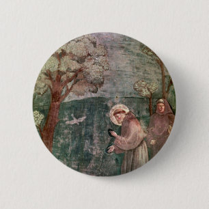 Assisi, St Francis and the birds 6 Cm Round Badge