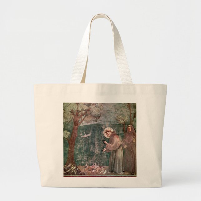 Assisi, St Francis and the birds Large Tote Bag (Front)