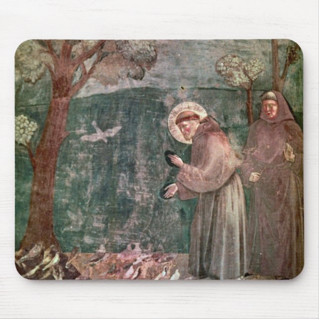Assisi, St Francis and the birds Mouse Pad (Front)