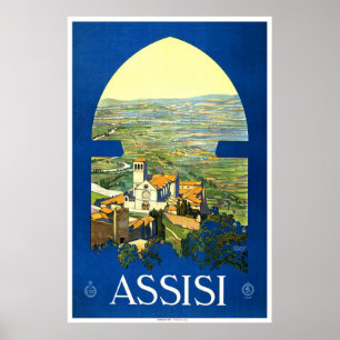 "Assisi" Vintage Travel Poster