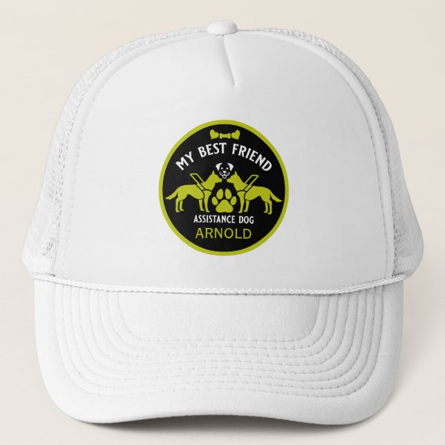Assistance Dog Gifts Trucker Hat (Front)