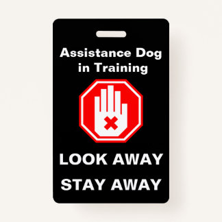 Assistance Dog in Training ID Tag ID Badge
