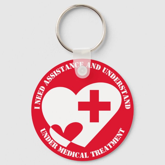 ASSISTANCE/HELP NEED KEY RING (Front)