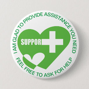 ASSISTANCE/HELP Provider 7.5 Cm Round Badge
