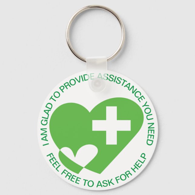 ASSISTANCE/HELP PROVIDER Plain SYMBOL KEYCHAIN (Front)