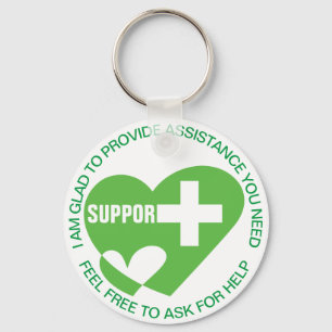 ASSISTANCE/HELP PROVIDER SYMBOL KEYCHAIN