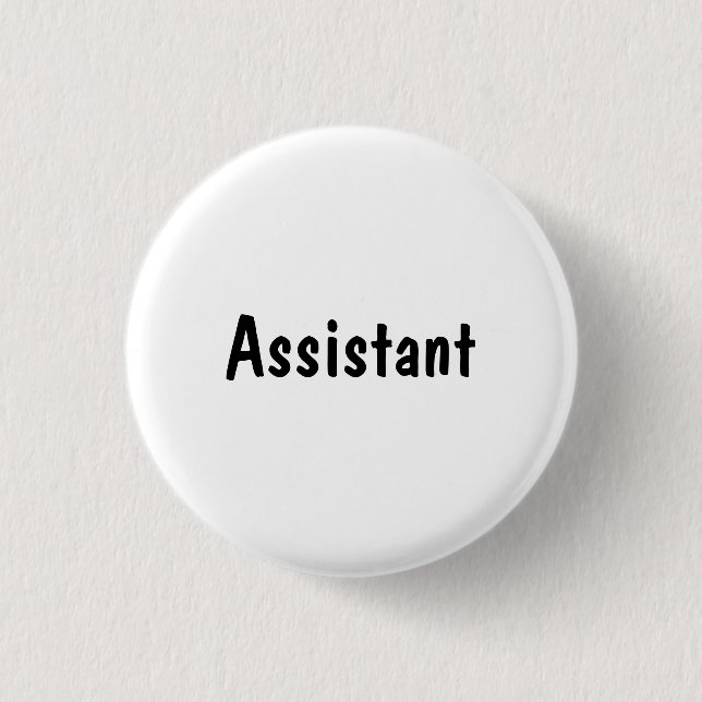 Assistant 3 Cm Round Badge (Front)