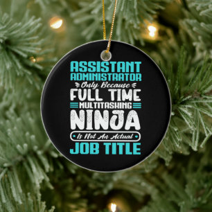 Assistant Administrator Multitasker Job Title Skil Ceramic Ornament