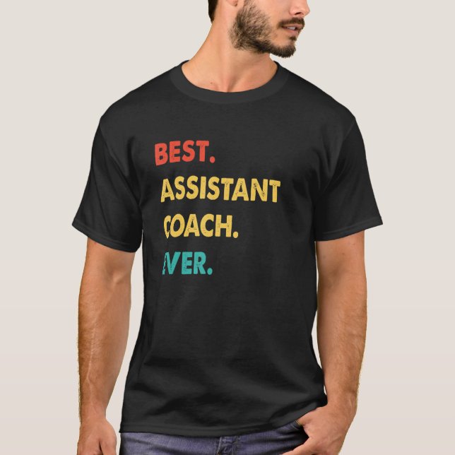 Assistant Coach Profession Retro Best Assistant Co T-Shirt (Front)