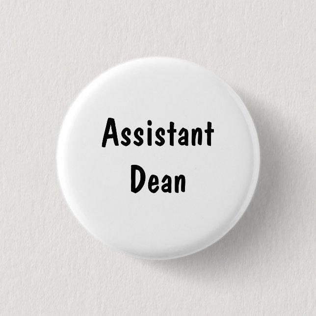 Assistant Dean 3 Cm Round Badge (Front)