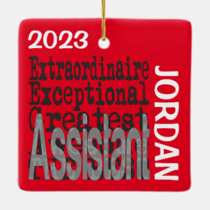 Assistant Extraordinaire CUSTOM Ceramic Ornament