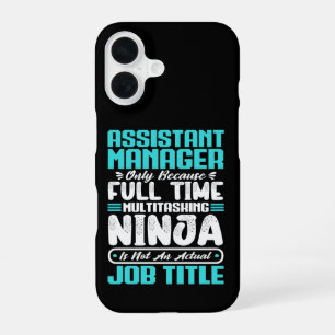 Assistant Manager Job Title professional work Gift iPhone 16 Case