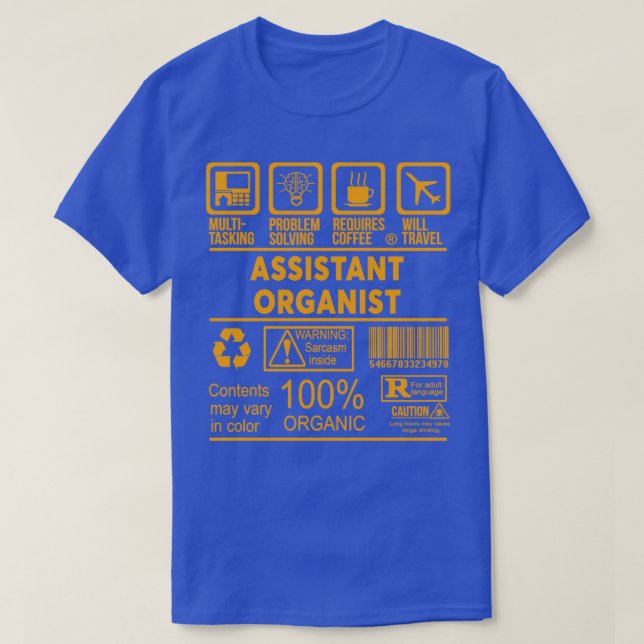 ASSISTANT ORGANIST NICE DESIGN 2017 2 T-Shirt (Design Front)