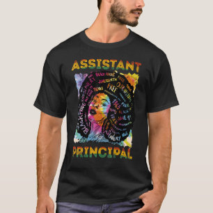 Assistant Principal Afro African Women Teacher Edu T-Shirt