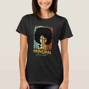 Assistant Principal Afro Job Title School Worker V T-Shirt