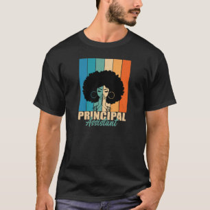 Assistant Principal Afro Job Title School Worker V T-Shirt