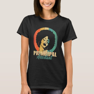 Assistant Principal Afro Job Title School Worker V T-Shirt