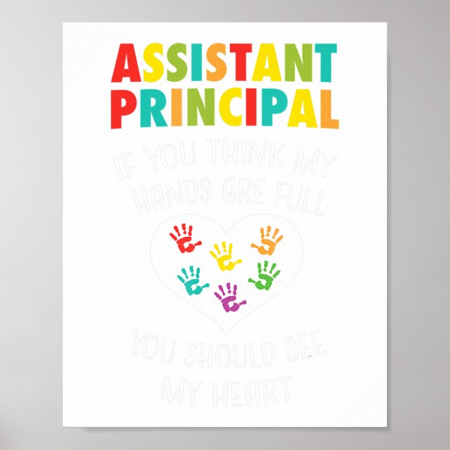 Assistant Principal Cute Teacher Appreciation Gift Poster (Front)