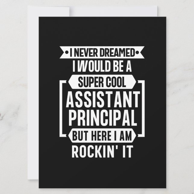 Assistant Principal Funny Appreciation School Holiday Card (Front)