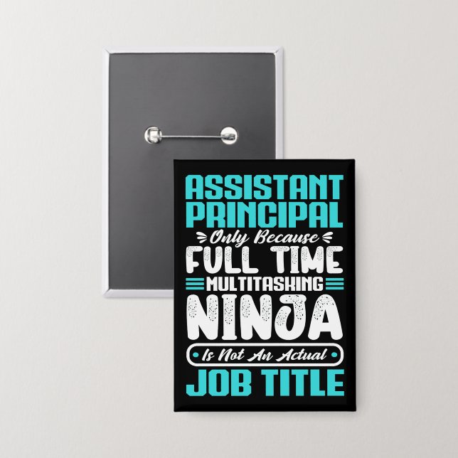 Assistant principal job occupation birthday worker (Front/Back)