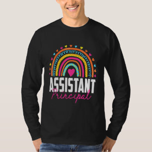 Assistant Principal Job Title School Worker Rainb T-Shirt