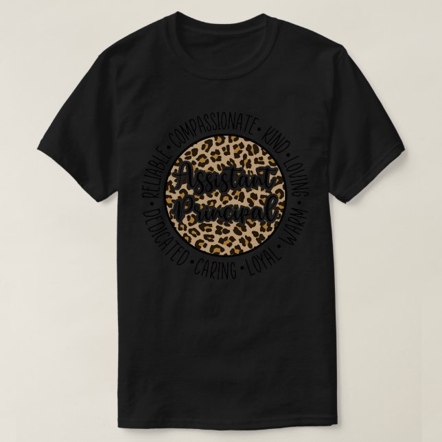 Assistant Principal Leopard Design Assistant Princ T-Shirt (Design Front)