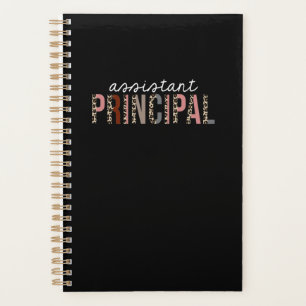 Assistant Principal Leopard Print Funny Gift Planner
