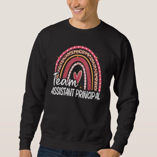 Assistant Principal Rainbow Boho Back To School Te Sweatshirt (Front)